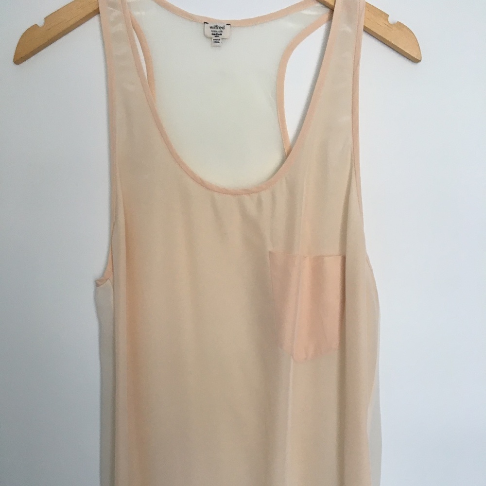Aritzia Wilfred silk tank with pocket